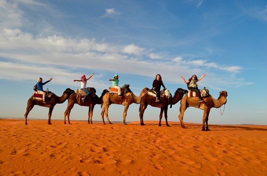 sunset camel ride merzouga